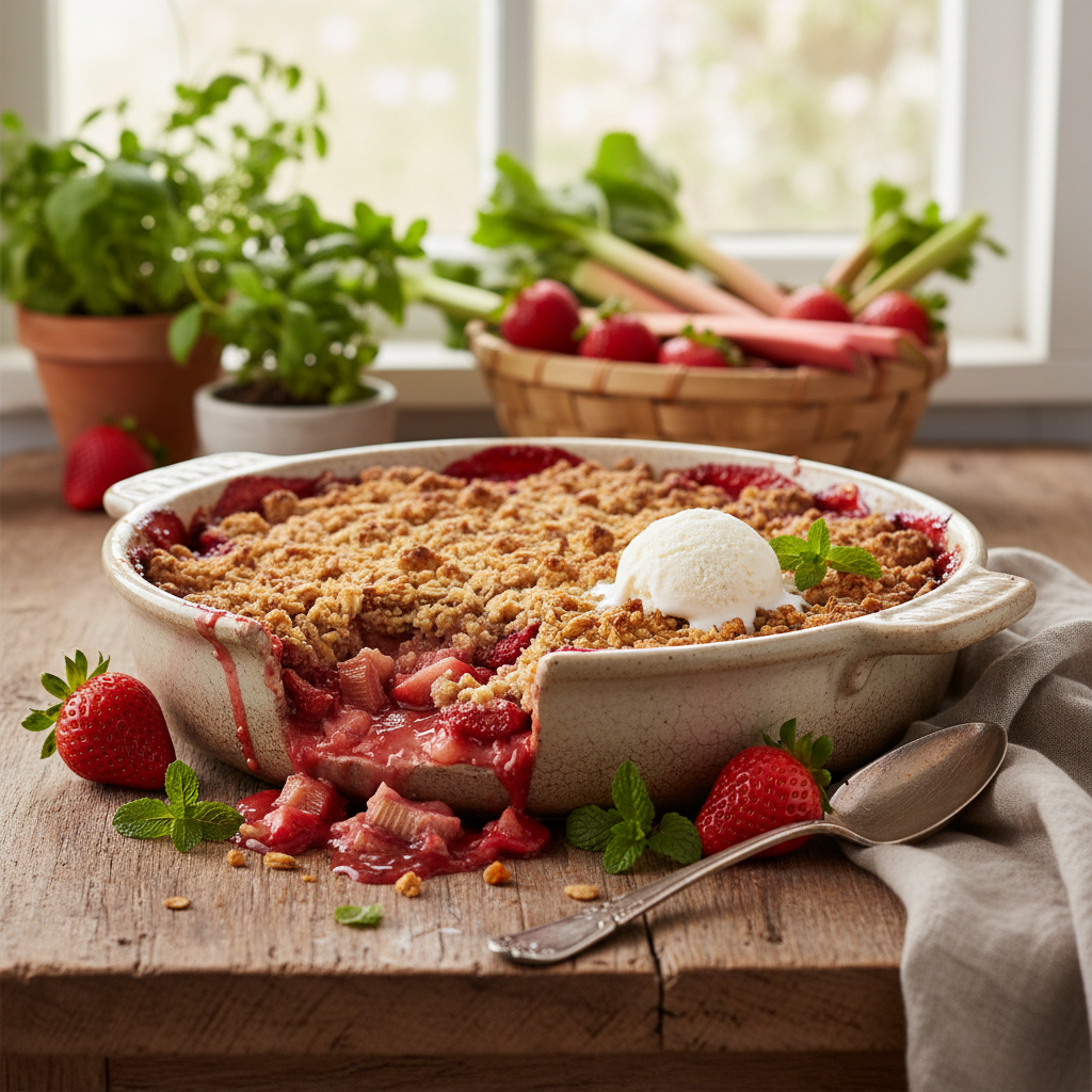 Strawberry Rhubarb Crumble